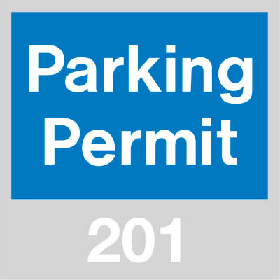 Permis de stationnement - Pare-brise bleu 201 - 300