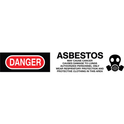 Printed Barricade Tape - Danger Asbestos Cancer And Lung Disease Hazard