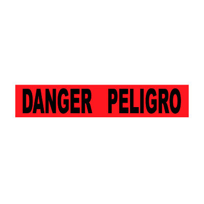 Printed Barricade Tape - Danger Peligro, 3" x 1000'