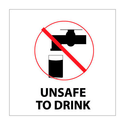 Graphic Safety Labels - Unsafe To Drink
