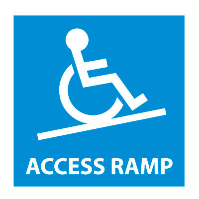 Graphic Safety Labels - Access Ramp with Symbol