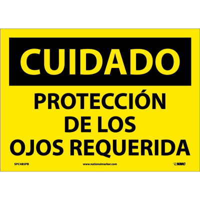 Spanish Vinyl Sign - Cuidado Protección De Los Ojos Requerida