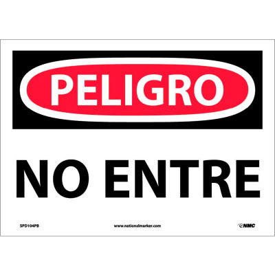 Spanish Vinyl Sign - Peligro No Entre