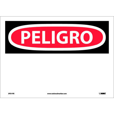 Spanish Vinyl Sign - Peligro Blank