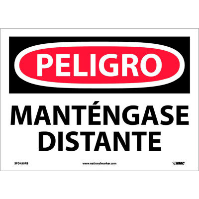 Spanish Vinyl Sign - Peligro Manténgase Distante
