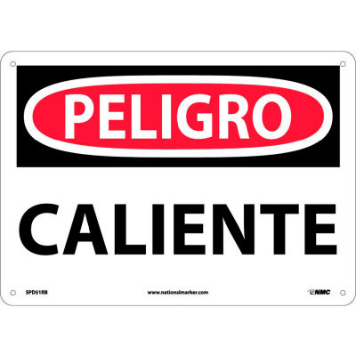 Spanish Plastic Sign - Peligro Caliente