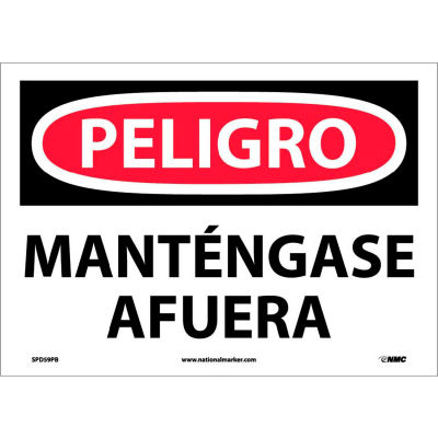 Spanish Vinyl Sign - Peligro Manténgase Afuera
