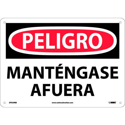 Spanish Plastic Sign - Peligro Manténgase Afuera
