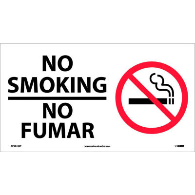Bilingual Vinyl Sign - No Smoking