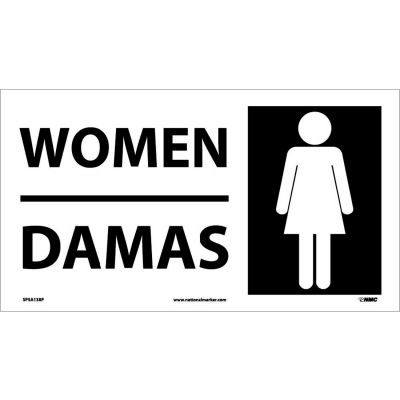 Bilingual Vinyl Sign - Women