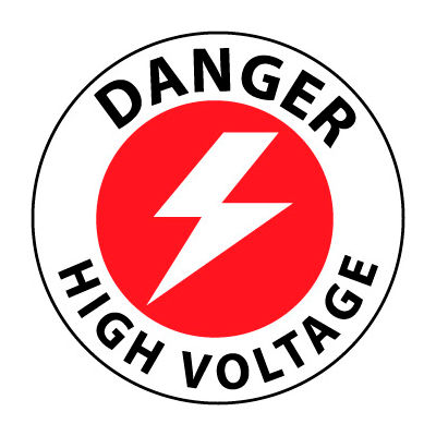 Walk On Floor Sign - Danger High Voltage