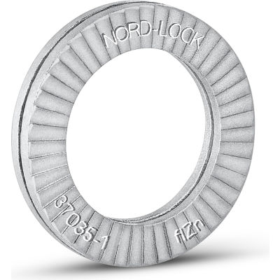 Rondelle frein Nord-Lock 1286 - Acier au carbone - Revêtement en flocons de zinc - M16 (5/8 po) - Paquet de 100
