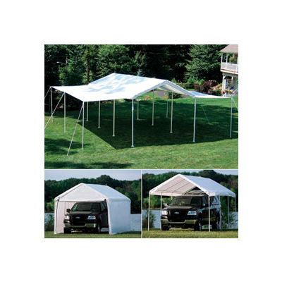Shelterlogic Max AP™ Canopy 23532, W de 10' X 20' 8 L, 1-3/8" cadre, pied, blanc