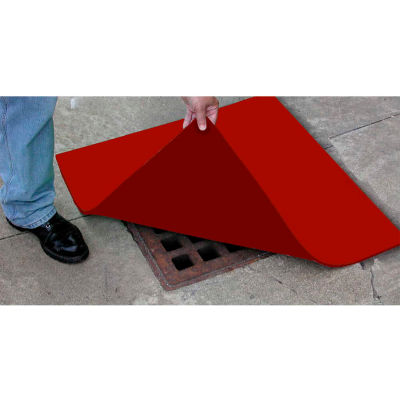 ENPAC® Spill protecteur couverture de Drain, 18 "x 18" x 1/4", rouge, 4318-SP