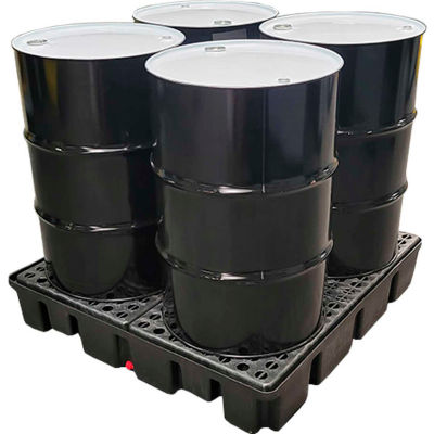 ENPAC® Black Diamond 4 tambour Spillpallet 5400-BD - ECO Solutions - Cap 2000 lb.