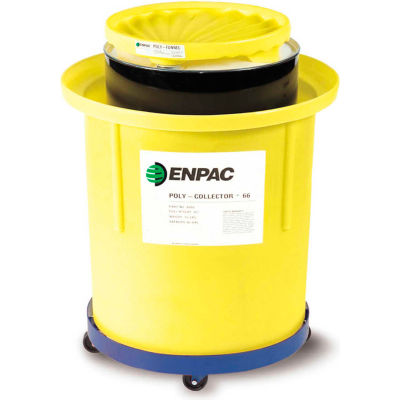 ENPAC® 8001-YE Poly-Collector™ Portable avec fût en acier - Capacité de 66 gallons
