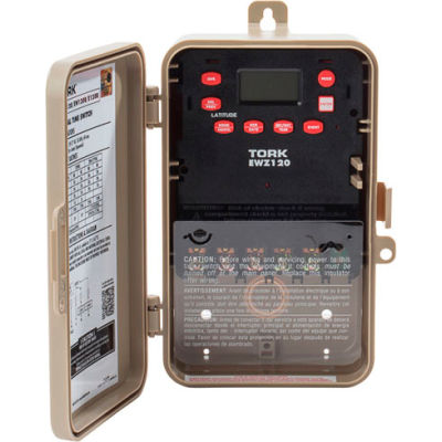 NSI TORK® EWZ120 Astronomic 7-Day Digital Time Switch One Channel 30A 120-277V SPDT