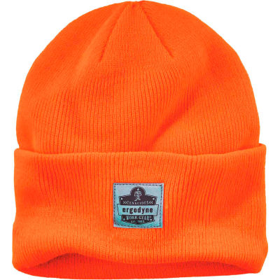 Ergodyne® N-Ferno® 6806 Rib Knit Beanie Hat, Cuffed, Orange