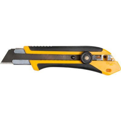 OLFA® XH-1 Fiberglass Rubber Grip Ratchet-Lock Black/Yellow Utility Knife