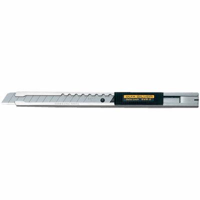 OLFA® SVR-2 Stainless Steel Auto-Lock Utility Knife w/ Blade Snapper
