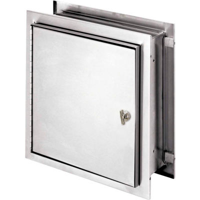 Omnimed® acier inoxydable acier ampli Cabinet avec loquet, 12" H x 11-1/2" W x 6 "P