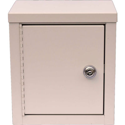 Omnimed® Mini Double Door Economy Narcotic Cabinet, 8"W x 5-5/8"D x 9"H, Beige