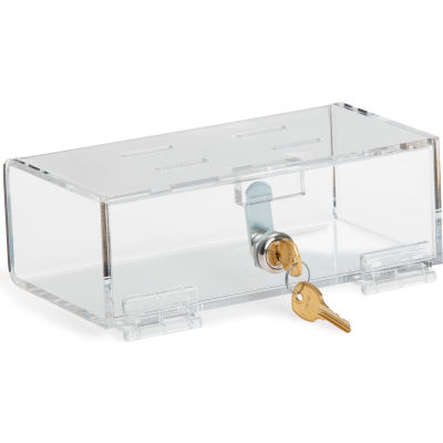 Omnimed® 183001 serrure simple réfrigérateur acrylique boîte de serrure, clé identique, temps clair