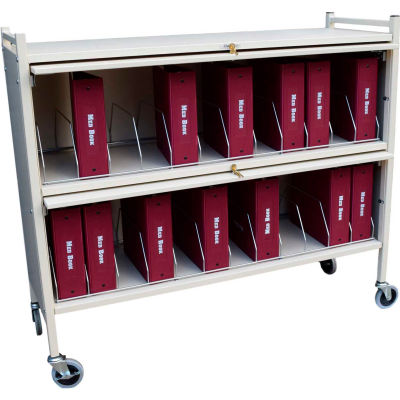 Omnimed® grand tableau armoire verticale Rack avec verrouillage panneau, capacité 24 Binder, Beige