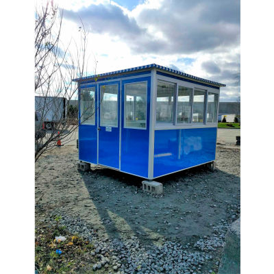Stand de tuteur ; 8'x 10' garde Booth - Bleu - Modèle de luxe, pré-assemblé