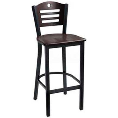 Cherry 3 Slat-Back Bar Stool 17-1/2"W X 16"D X 42"H - Pkg Qty 2