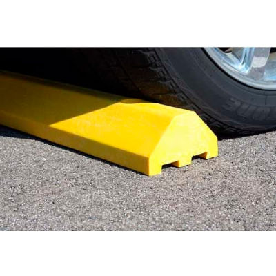 Bloc de Parking Standard jaune avec Protection de câble & Hardware - 72" long