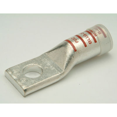 Penn-Union BLUA4/0S, Alum Compress. Lug Std Barrel 1 Hole, 4/0 AWG, 1/2" Stud, White - Pkg Qty 10