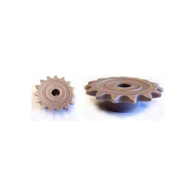 Plastock® #25 Roller Chain Sprockets 17ts, Acetal, 1/4 Pitch, 17 Tooth Roller
