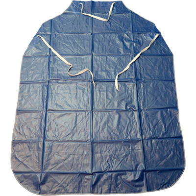 6 Mil Sewn Edge Vinyl Apron - Blue, 35" x 48" - Pkg Qty 12