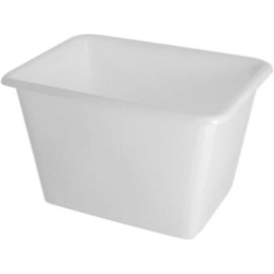 Global Industrial™ Bulk Tub, 4 boisseaux, 32-3/4"L x 21-1/4"L x 15-3/4"H, Blanc off