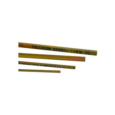 4 mm carré barres pour clavettes diverses métriques, finition or Dichromate, 12" longueur (Pack de 6)
