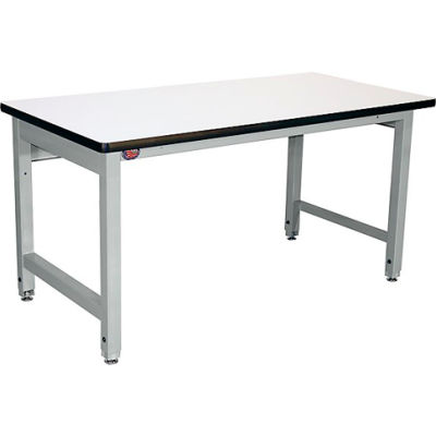 Pro-Line 60 x 30 HD6030P-A31/HDLE-6 Fixed Height Heavy Duty Workbench Plastic Laminate Top - Gris