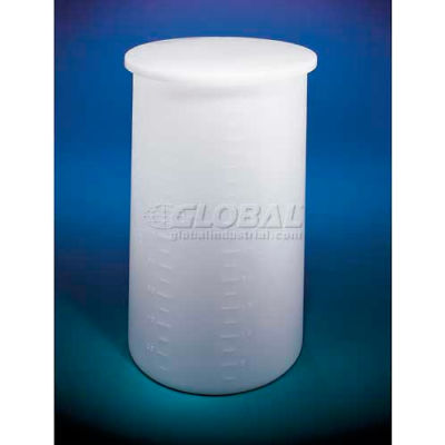 Saint Gobain HDPE Heavyweight, 30 gallons, réservoir cylindrique w/Cover, 18 "Dia. x 30 » H, 3/16 « mur, blanc