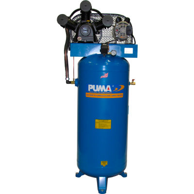 Puma PK-7060V, 6,5 HP, mono-étagés Comp, 60 Gal, Vertical, 135 lb/po2, 19,5 CFM 1 Phase 208-230V