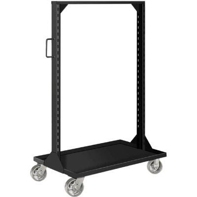 Global Industrial™ Portable Bin &Shelf Cart W / Phénoliques Casters, 36"L x 24"W x 61"H, Noir