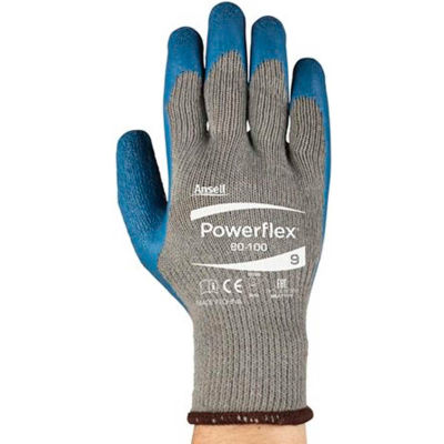 Powerflex® Latex Coated Gloves, Ansell 80-100-9, 1-Pair - Pkg Qty 12