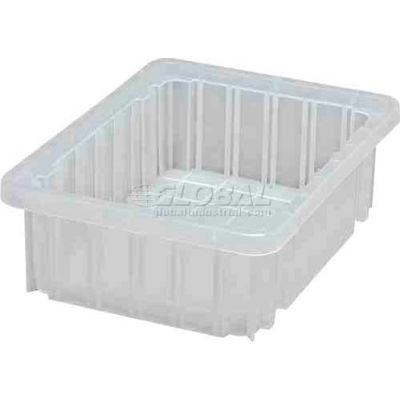 Global Industrial Clear-View Dividable Grid Container DG91035CL - 10-7/8 x 8-1/4 x 3-1/2 - Pkg Qty 20