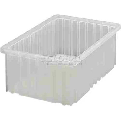 Global Industrial Clear-View Dividable Grid Container DG92060CL - 16-1/2 x 10-7/8 x 6 - Pkg Qty 8