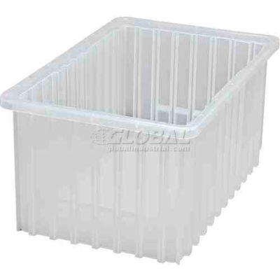 Global Industrial Clear-View Dividable Grid Container DG92080CL - 16-1/2 x 10-7/8 x 8 - Pkg Qty 8
