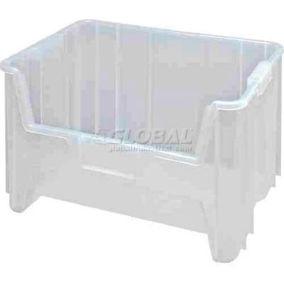 Quantum Heavy-Duty Giant Stackable Bin, 19-7/8 x 15-1/4 x 12-7/16 , Clear - Pkg Qty 3