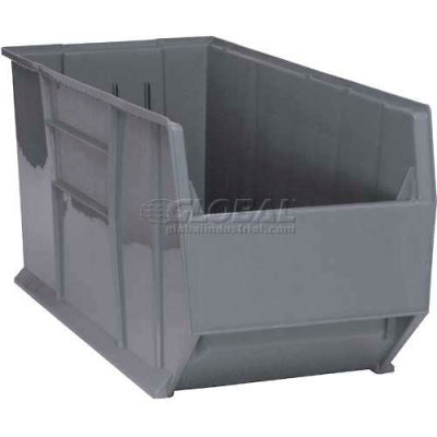 Quantum Plastic Rack Bin, 16-1/2"W x 41-7/8"D x 17-1/2"H, Gray