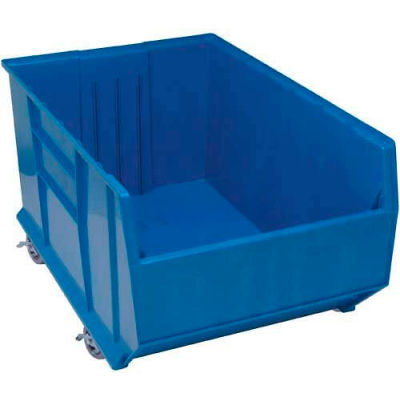 Quantum Plastic Mobile Rack Bin, 23-7/8"W x 41-7/8"D x 17-1/2"H, Blue