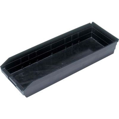 Quantum Conductive Shelf Bin QSB114CO - 8-3/8"W x 23-5/8"D x 4"H - Pkg Qty 6