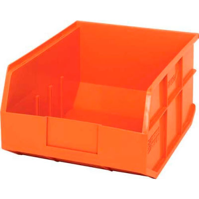 Bac à étagères empilables et suspendues en plastique Quantum SSB445 11 po L x 14 po L x 7 po H, orange - Qté par paquet : 6