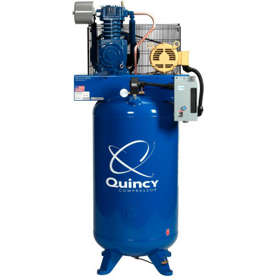 Quincy QT™ Pro compresseur d’air à deux étages, 5 CV, 80 gallons, vertical, 200V-3-phase